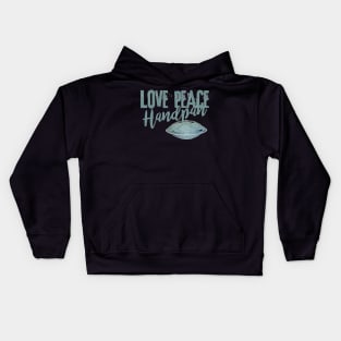 Message - LOVE PEACE Handpan UFO Kids Hoodie